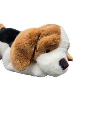 Russ Buckets Bassett Hound Beagle Laying Dog Plush Tricolor Stuffed Animal 16"